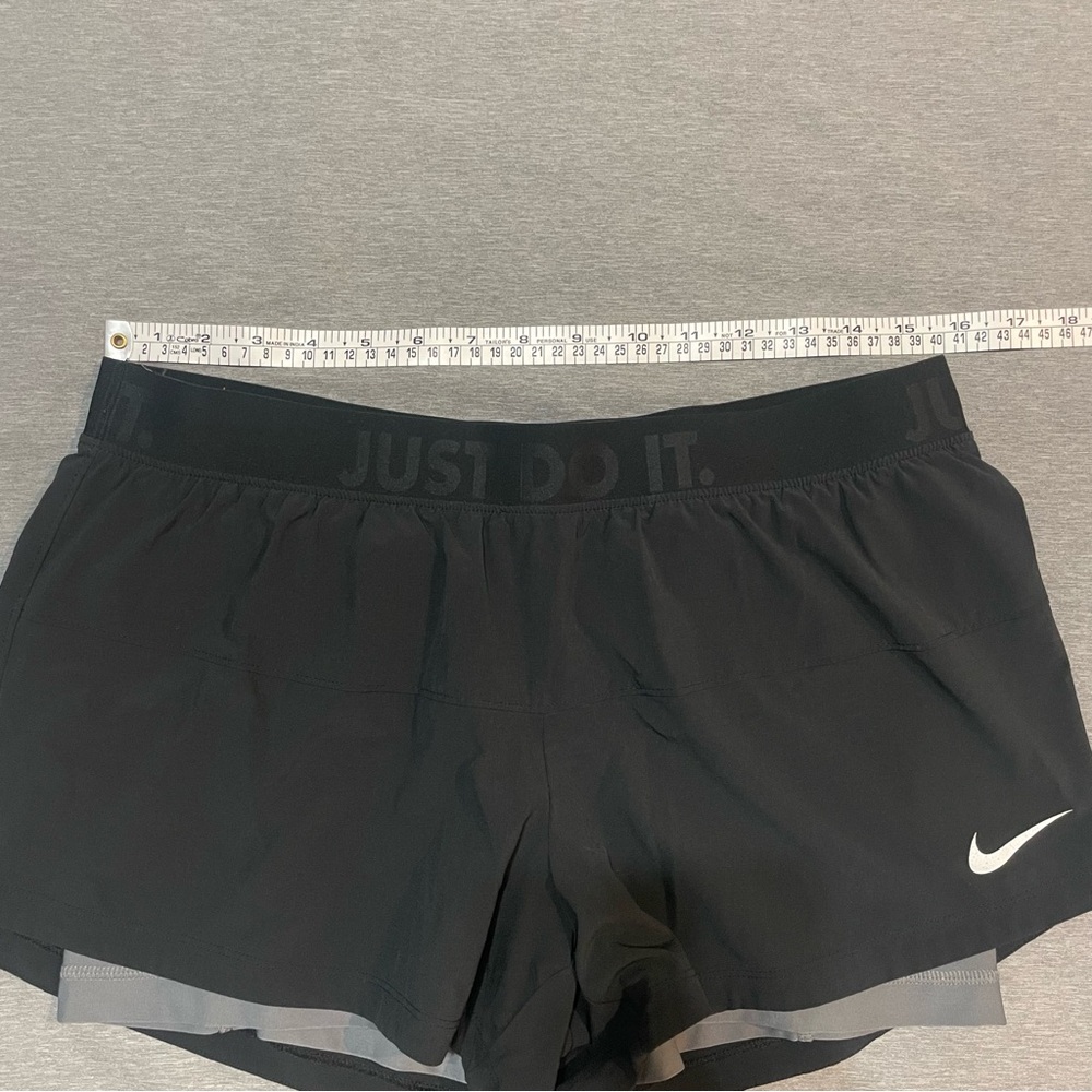 Nike Icon Woven 2-in-1 Shorts Black White Large Dri-FIT Lined Athletic - Picture 6 of 11
